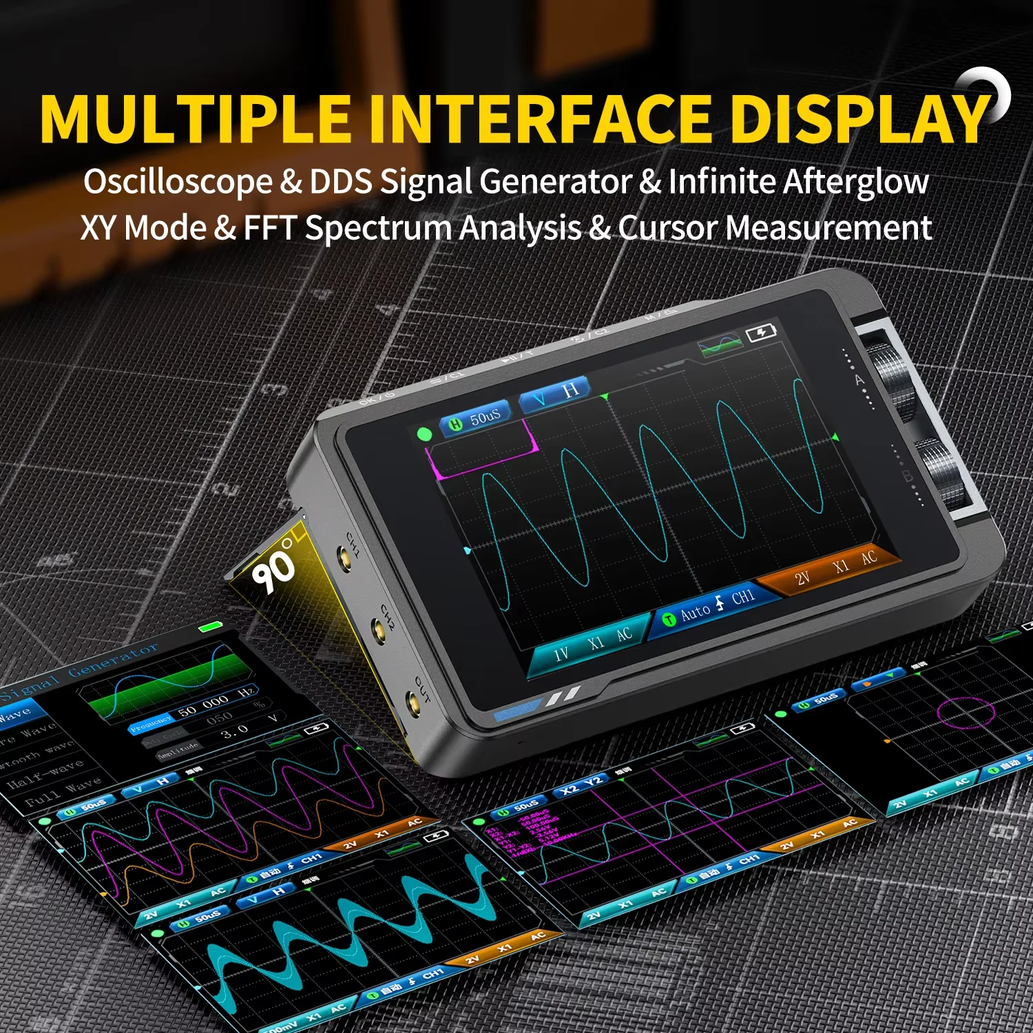 FNIRSI DS215H 2 IN 1 Handheld  - огляд і ціна Fnirsi Digital Oscilloscope Handheld