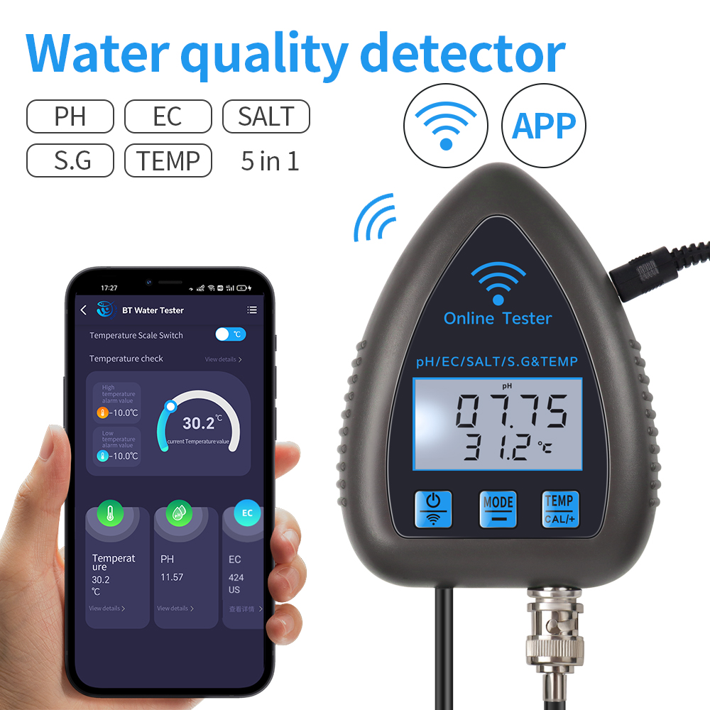 Tuya WiFi 5 in 1 Water Quality - огляд і ціна Ph Meter Digital Water Tester