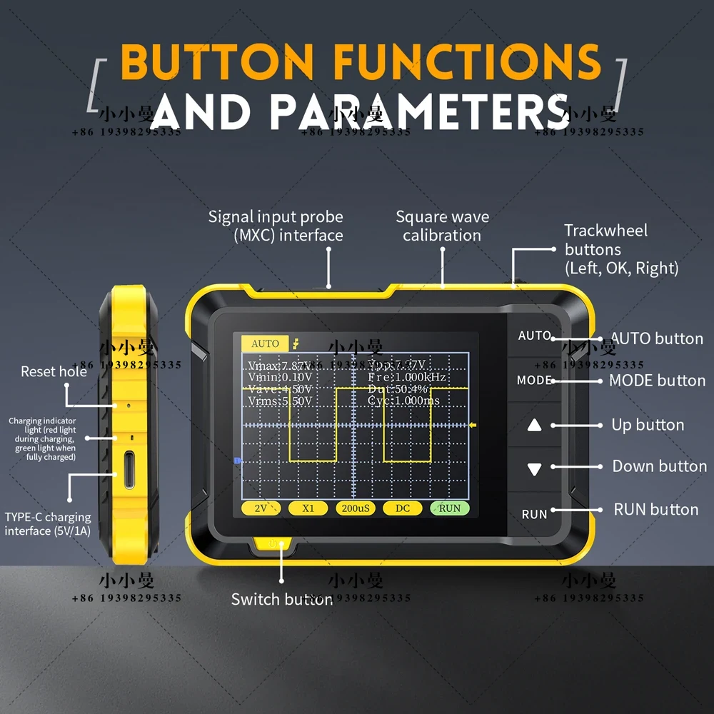 FNIRSI DSO152 Mini Handheld Di - огляд і ціна Fnirsi Digital Oscilloscope Handheld