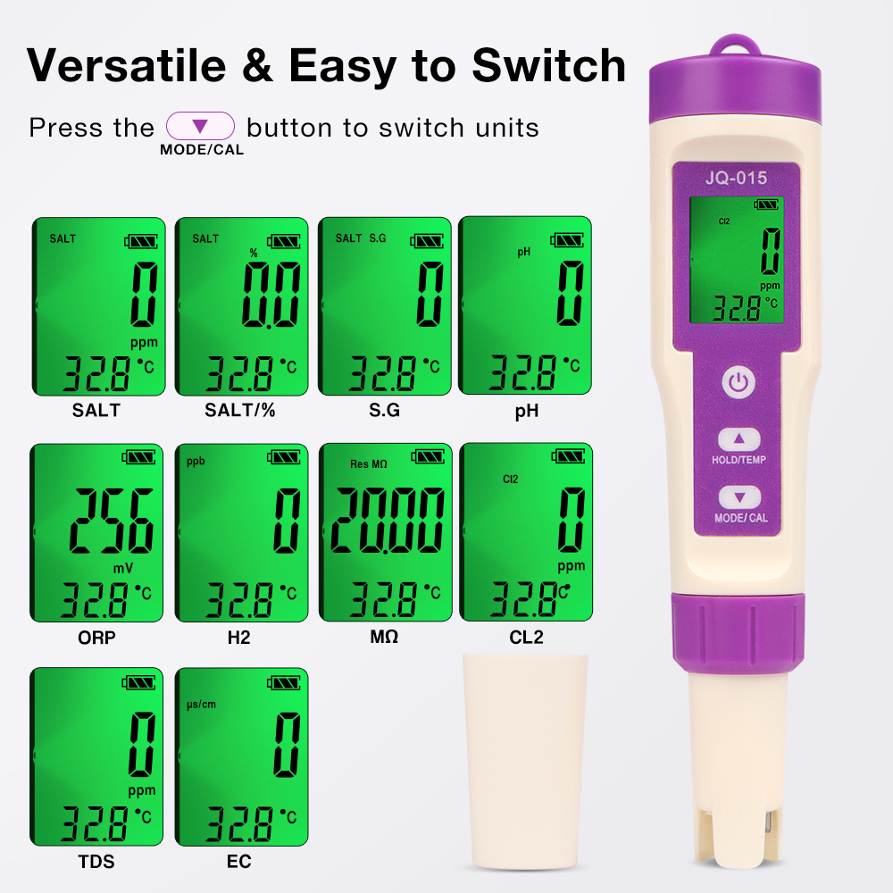 10 In 1 Water Quality Tester C - огляд і ціна Ph Meter Digital Water Tester