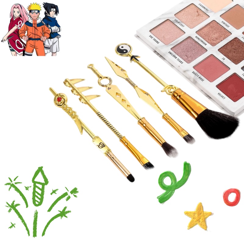 Naruto Anime Makeup Brush 5-Pi - огляд і ціна Industrial Tools
