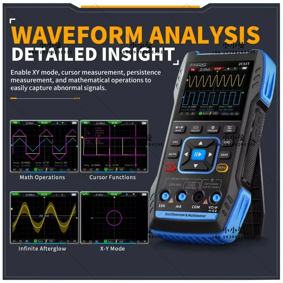 FNIRSI 2C23T10MHz, 2C53T 50MHz - огляд і ціна Fnirsi Digital Oscilloscope Handheld
